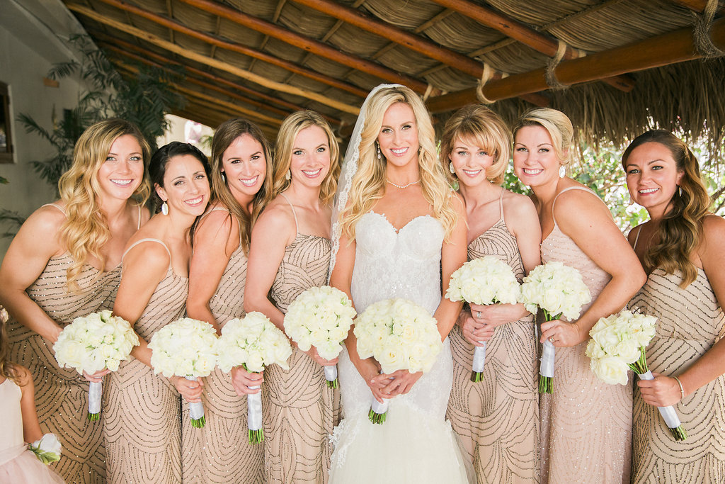 Bridesmaid Dresses: Metallic Bridesmaid Dress Styles from Real Weddings - Inside Weddings